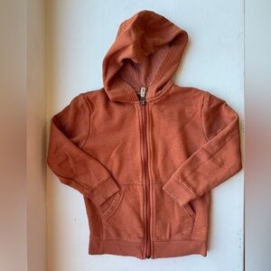 Cat & Jack Orange Boys Zip Up Hoodie Size XS (4/5)